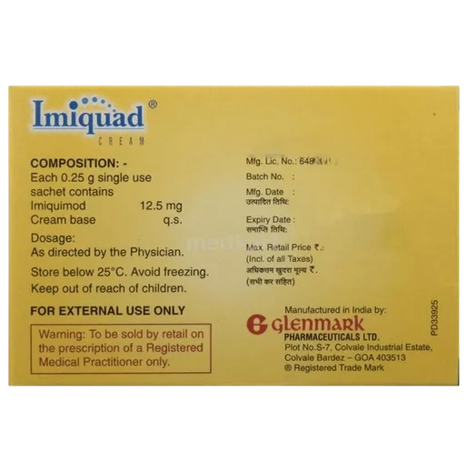 imiquad cream 25 gm